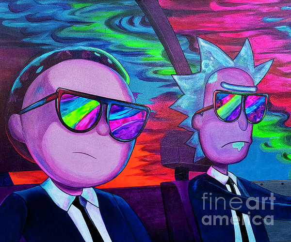 Painting Rick 2024 And Morty Original Art Can