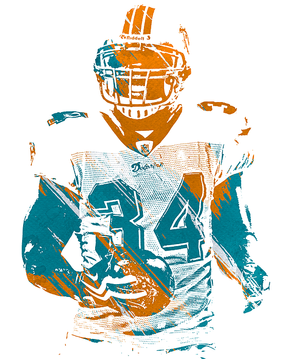 Kenny Stills MIAMI DOLPHINS PIXEL ART Poster By Joe, 43% OFF