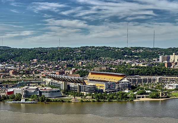 Aerial View of Heinz Field, Home of the Pittsburgh Steelers Beach Towel by  Mountain Dreams - Pixels