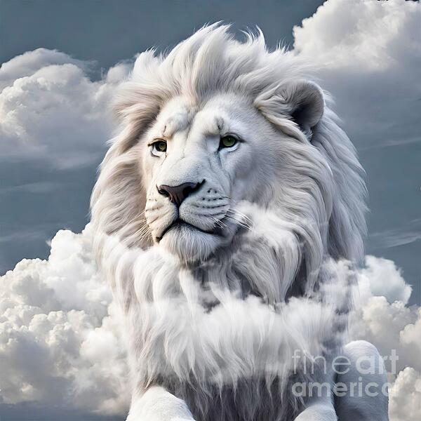Aesha Mohamed - Roaring lion against stormy sky