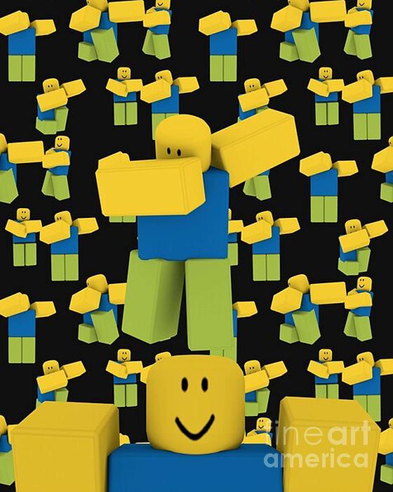 Roblox Noob Character Long Sleeve T-Shirt by Vacy Poligree - Pixels