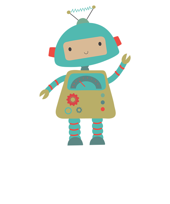 waving robot clipart