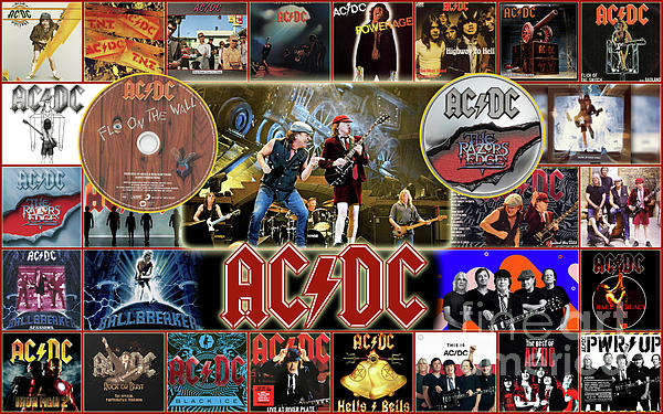 Rock Band ACDC Sticker by Scott Mendell - Fine Art America