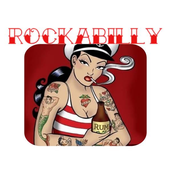 Rockabilly: Rockabilly 12x12 Sticker - Designs By Reminisce