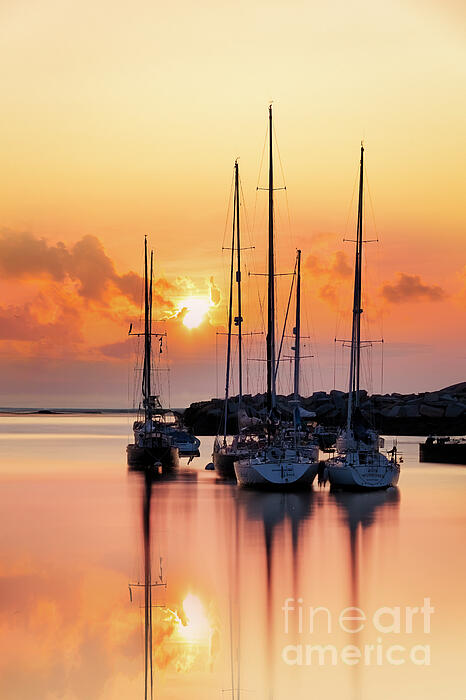 Shelia Hunt - Rockport Harbor Sunset
