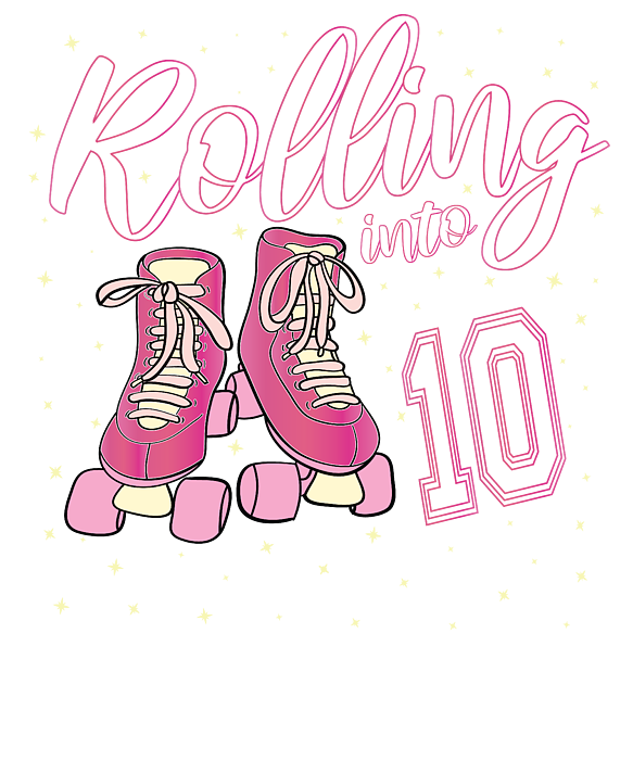 Rolling Into Ten Shirt, Any Age, Rollerskating Party, Birthday Girl, Birthday, 10 Years Old, Rollerskate Shirt, Roller Skating Accessories