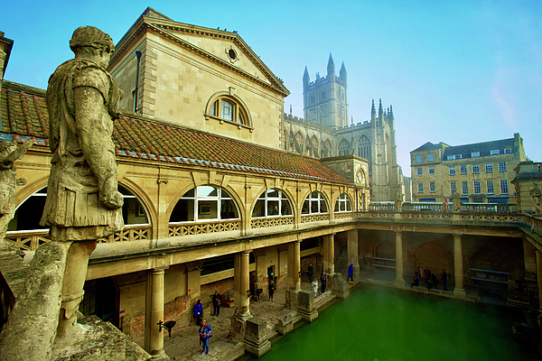 Joe Vella - Roman Baths with the Abbey in the background, Bath, Somerset, England.