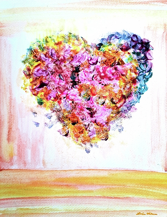 Lucia Waterson - Romantic colorful Heart Art