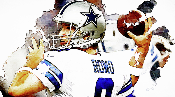 Tony Romo Looking Deep Jigsaw Puzzle by Brian Reaves - Pixels