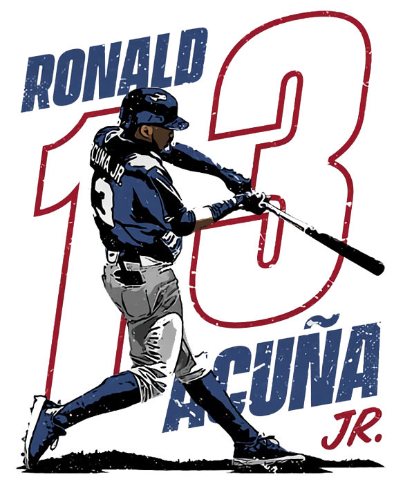 Ronald Acuna Jr. Baseball Sports Star Art Poster Poster Cool