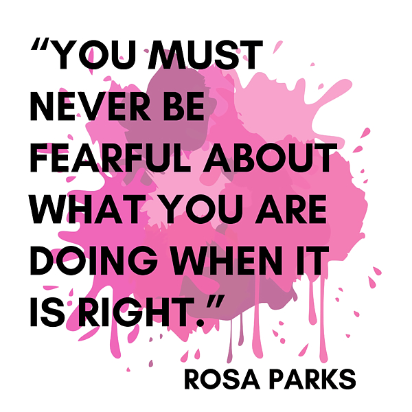 Rosa Parks Quote You must never be fearful about Greeting Card by ...