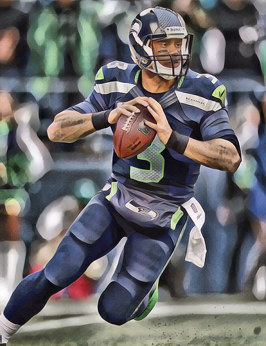 Russell Wilson Seattle Seahawks Pixel Art 12 Poster by Joe Hamilton - Fine  Art America