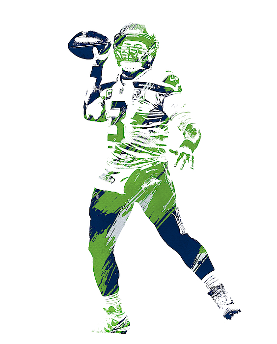 Russell Wilson Art 2 Painting by Joe Hamilton - Fine Art America