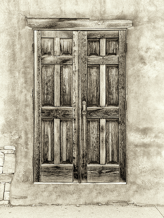 Jerry Fornarotto - Rustic Door, Taos, New Mexico BW