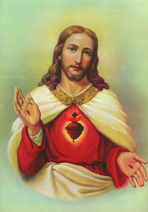 The Sacred Heart of Jesus Yoga Mat