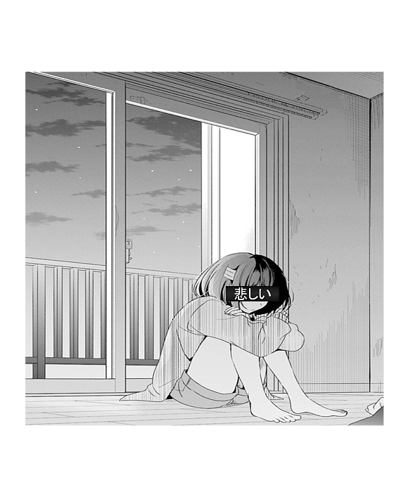 Sad Anime girl Greeting Card for Sale by WittyMillennial