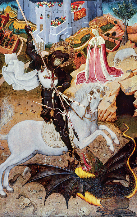 Bernat martorell - Saint George Killing the Dragon by Bernat Martorell 1435