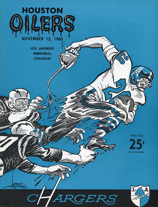 San Diego Chargers Vintage Program 2 Greeting Card