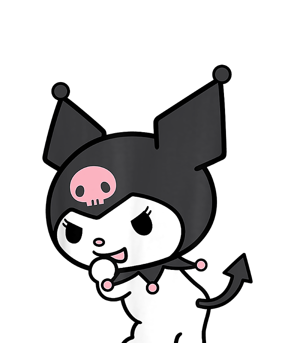 Sanrio Kuromi Backside Greeting Card by Greyj Lyann