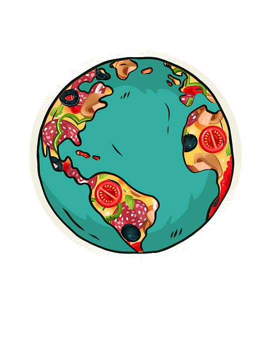 Save The Earth Its The Only With Pizza Earth Day Shower Curtain
