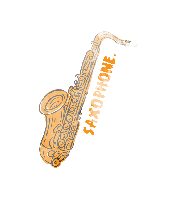 Saxophone Cartoon Musical Instruments Woodwind Aerophone Musicians Gift  Kids T-Shirt by Thomas Larch - Pixels