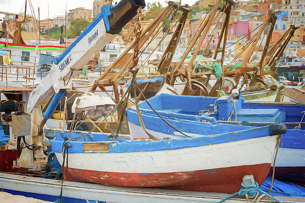 Joan Carroll - Sciacca Sicily Fishing Fleet Artistic 2