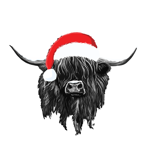 Mini Holiday Highland Cow-Scottie