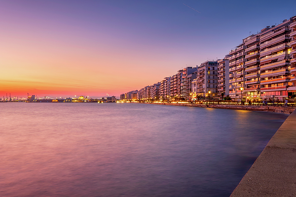 Alexios Ntounas - Seafront of Thessaloniki in Greece at Sunset