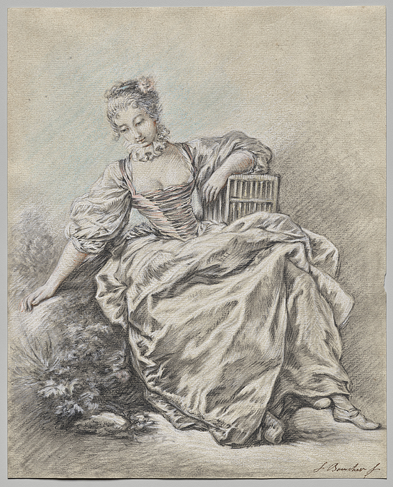 18th century woman on chair