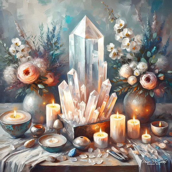 Pennie McCracken - Selenite Crystals and Candles