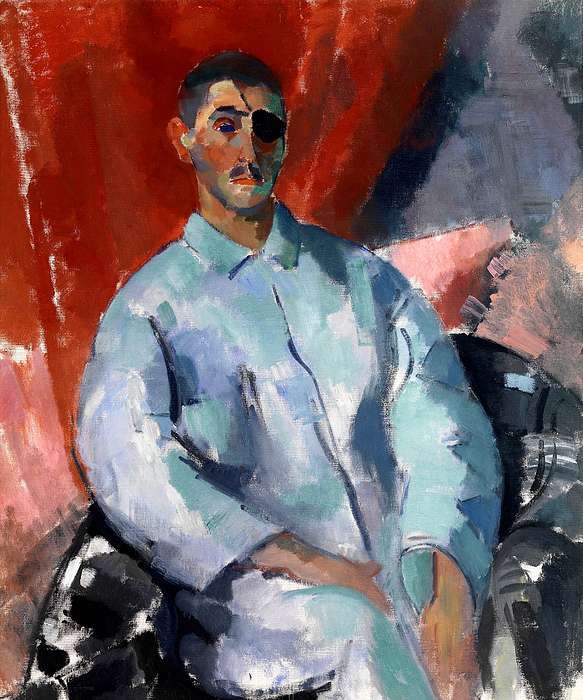 Self-Portrait in a Black Eyepatch Beach Towel by Rik Wouters