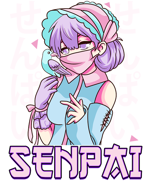 Senpai Anime Girl Japanese Cute Manga Kawaii #3 Digital Art by The