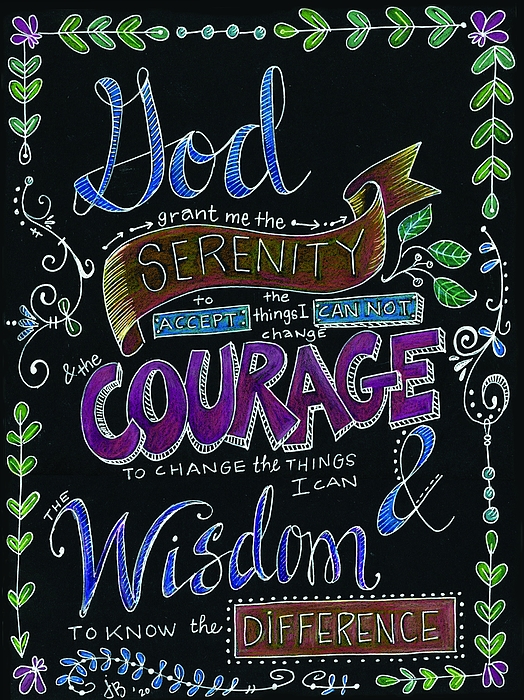 The Serenity Prayer Sticker by Julie Marie - Fine Art America