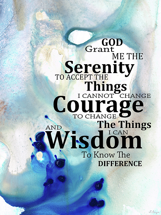 Serenity Prayer With Sunset By Sharon Cummings Wallpaper by Sharon Cummings  | Society6