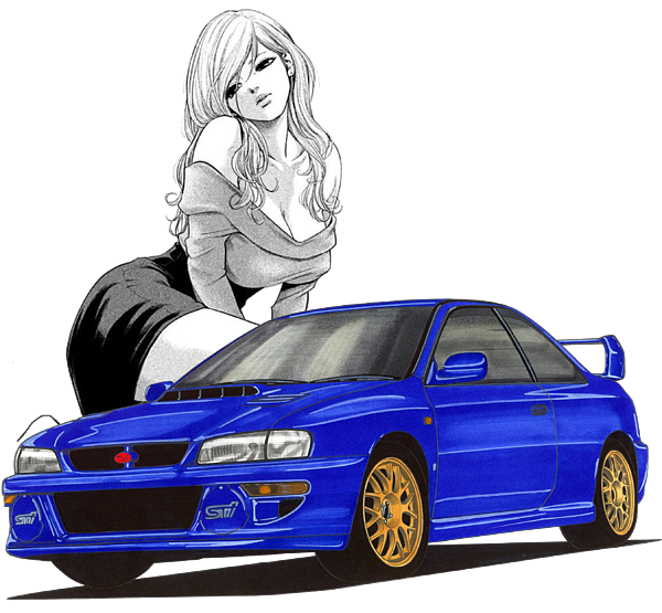 Sexy Hentai Girl and JDM Subaru Impreza 22B WRX STi GC8E2SD Colin McRae ...