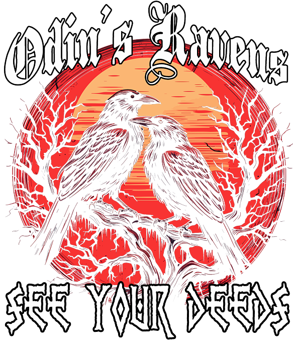 Premium Tee, Odin & Ravens, Black