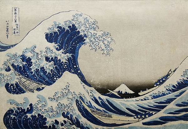 Shen Nai Chuan Chong Lang Li The Great Wave off Kanagawa Greeting Card ...