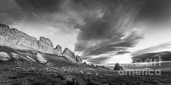 Henk Meijer Photography - Shiprock in Black and White at Sunrise