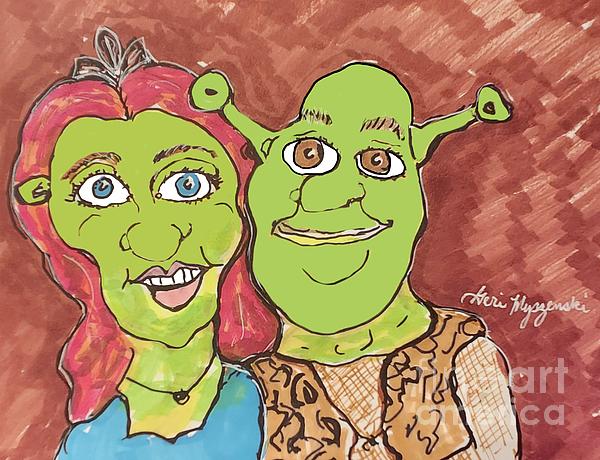 Shrek on the Croc | Spiral Notebook