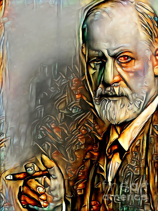 Sigmund Freud Sometimes A Cigar is Just a Cigar in Vibrant