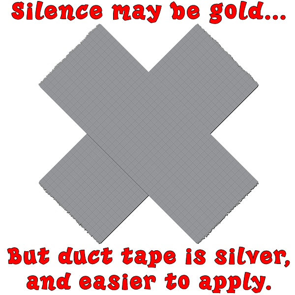 Silence Gold Duct Tape Silver Digital Art by Wendell Clendennen - Pixels