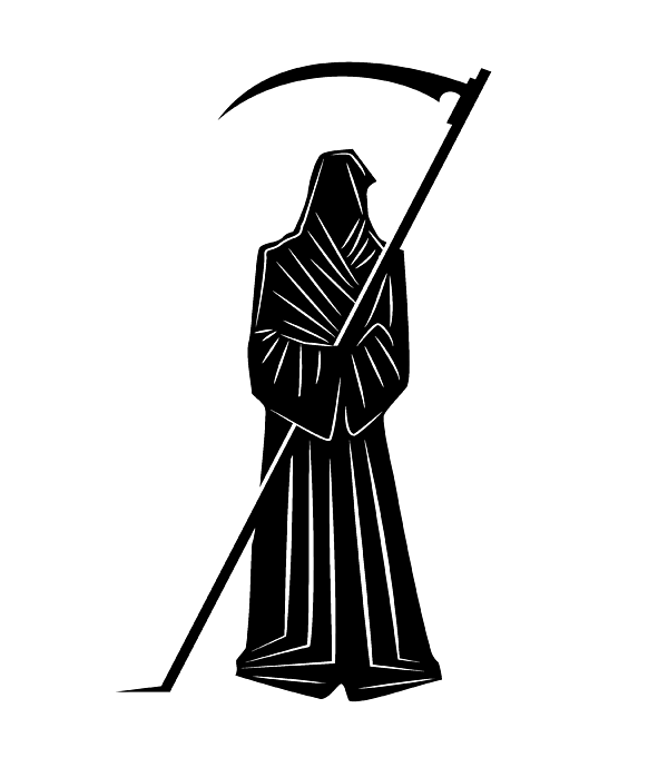 grim reaper with cards