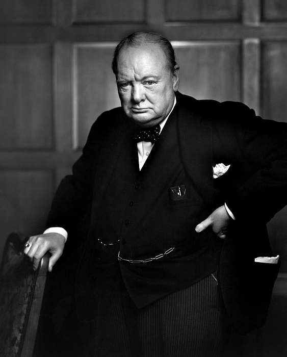 Sir Winston Churchill, The Roaring Lion Greeting Card by Yousuf Karsh