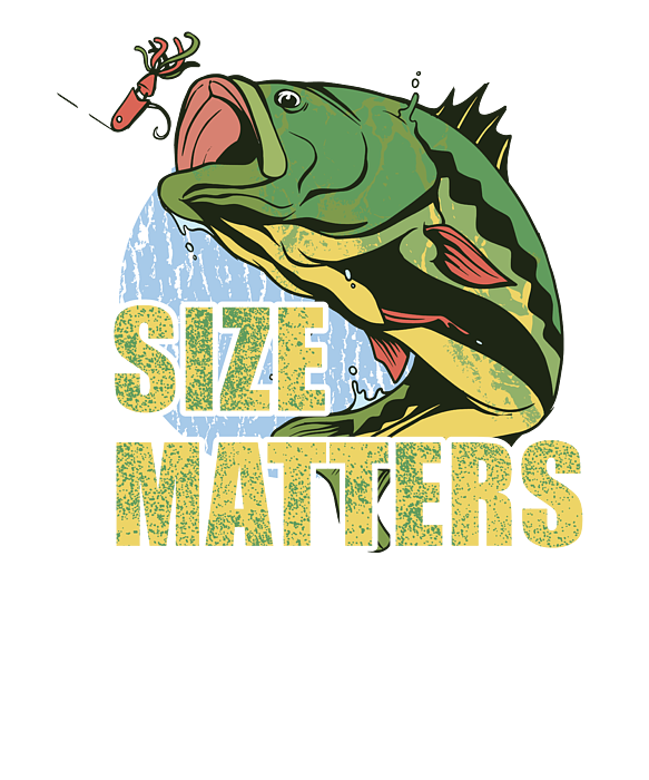 Size Matters Fishing Fish Hunting Fisherman Rod Shower Curtain by