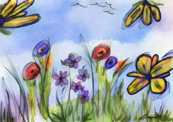 Elaine Sonne - Sketch Flowers