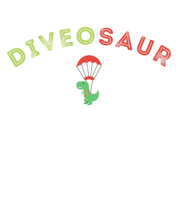 Skydiving Dinosaur T-Shirt Prehistoric Parachutist Gift