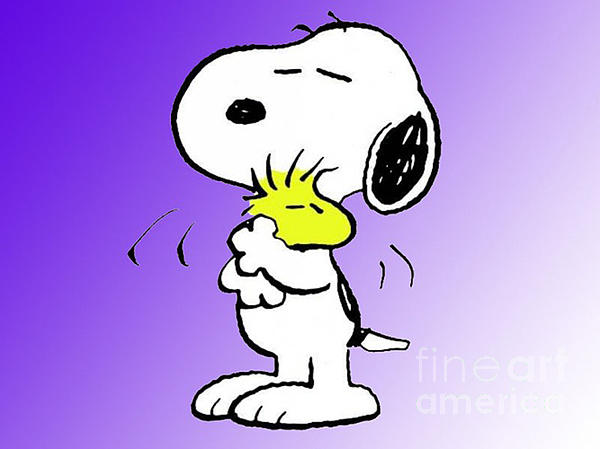 Snoopy Hug Woodstock Throw Pillow For Sale By Eduardo Michael