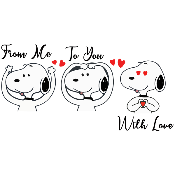 Snoopy Peanuts From Me To You With Love Sticker by Hafshah Halimah - Pixels