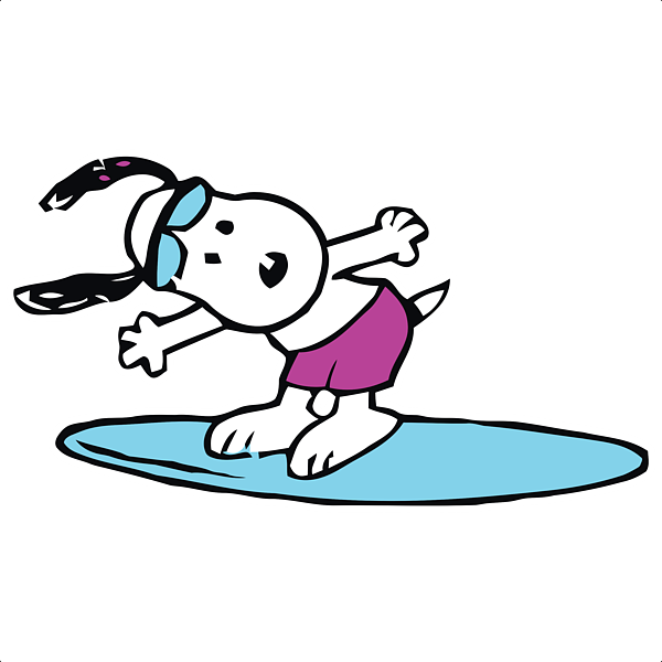 Snoopy Skateboarding Sticker by Suddata Cahyo - Pixels