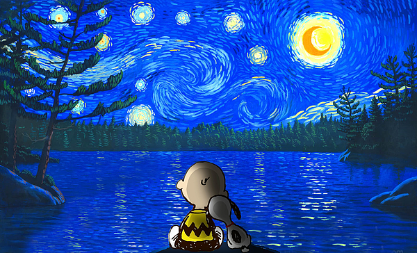 snoopy starry night t shirt
